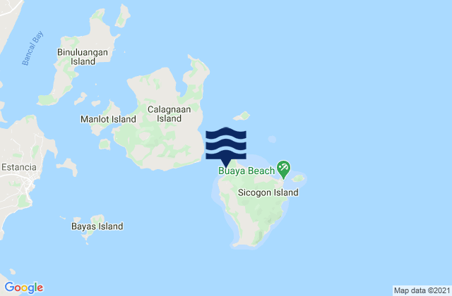 Mapa da tábua de marés em San Fernando, Philippines