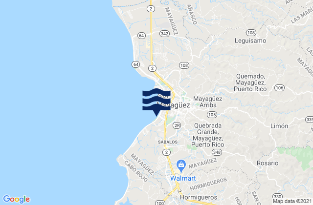 Mapa da tábua de marés em San Germán Municipio, Puerto Rico