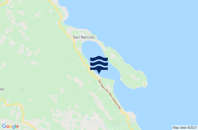 Mapa da tábua de marés em San Juan, Philippines