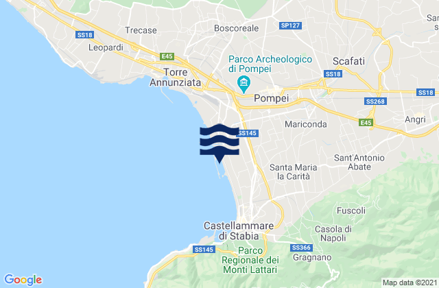 Mapa da tábua de marés em San Marzano sul Sarno, Italy