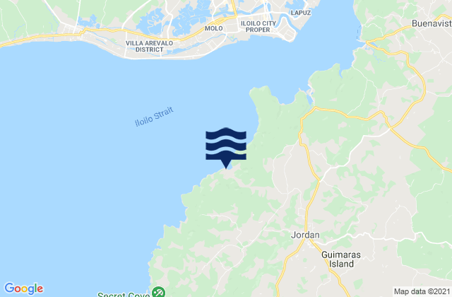 Mapa da tábua de marés em San Miguel, Philippines