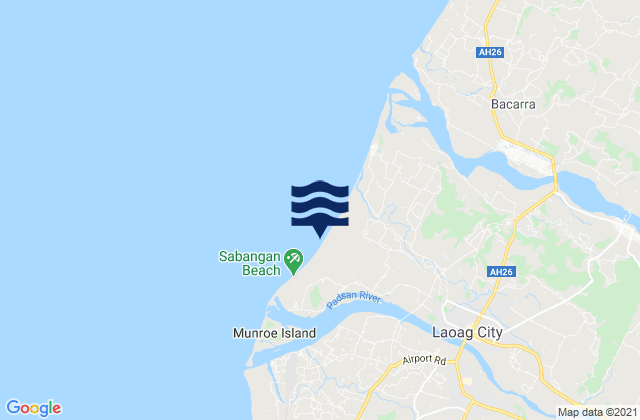 Mapa da tábua de marés em San Nicolas, Philippines