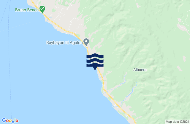 Mapa da tábua de marés em San Pedro, Philippines