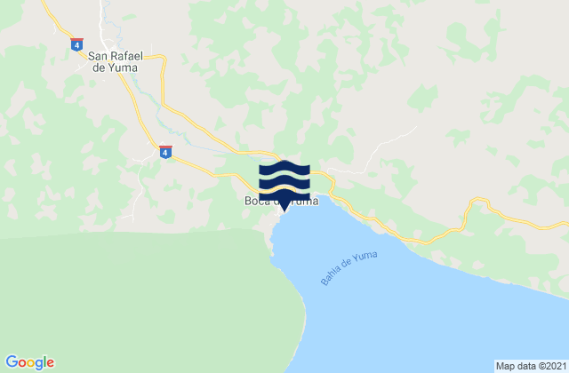 Mapa da tábua de marés em San Rafael Del Yuma, Dominican Republic