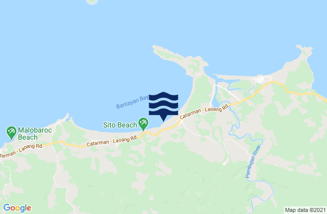 Mapa da tábua de marés em San Roque, Philippines