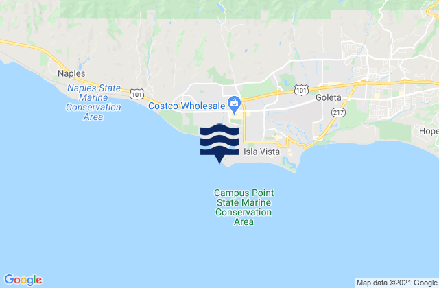 Mapa da tábua de marés em Sands Beach, United States