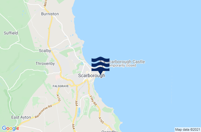Mapa da tábua de marés em Sandside Bay, United Kingdom
