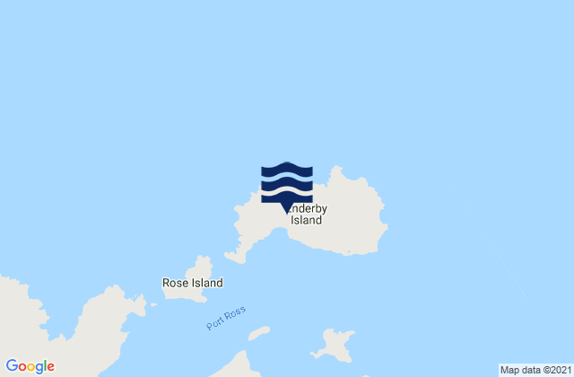 Mapa da tábua de marés em Sandy Bay, New Zealand