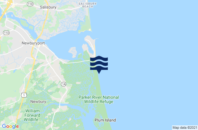 Mapa da tábua de marés em Sandy Beach, United States