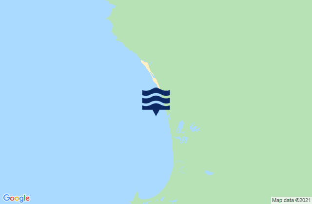 Mapa da tábua de marés em Sandy Cape Beach, Australia