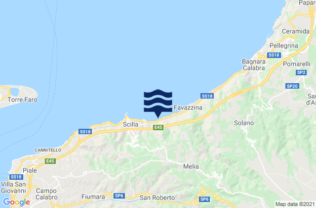 Mapa da tábua de marés em Sant'Alessio in Aspromonte, Italy