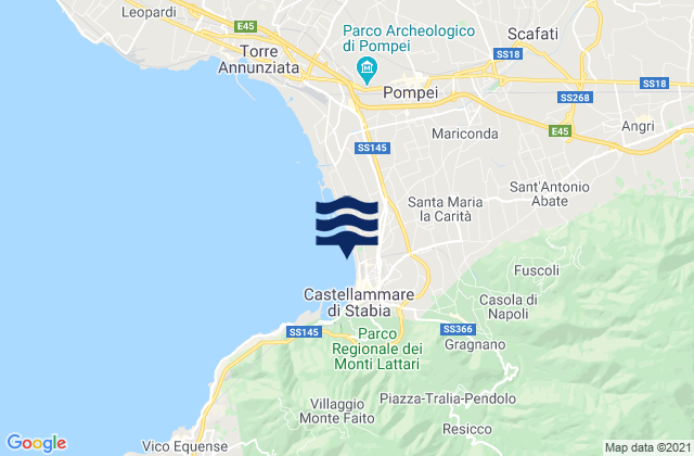 Mapa da tábua de marés em Sant'Antonio Abate, Italy