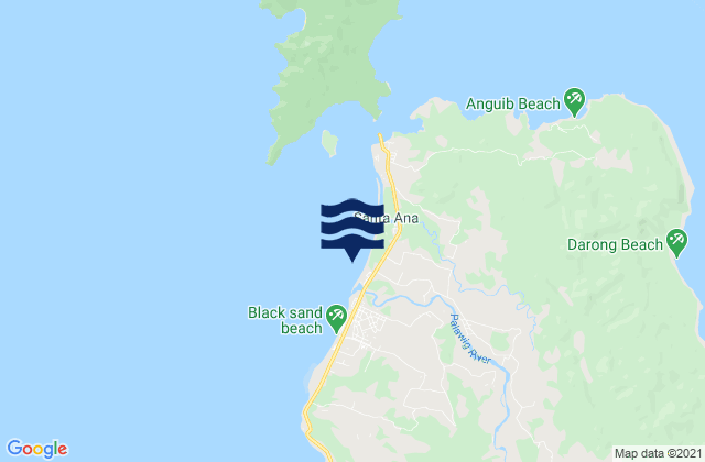 Mapa da tábua de marés em Santa Ana, Philippines