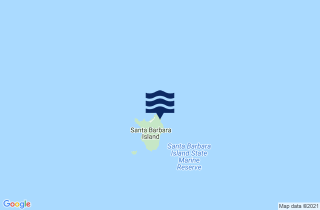 Mapa da tábua de marés em Santa Barbara Island, United States