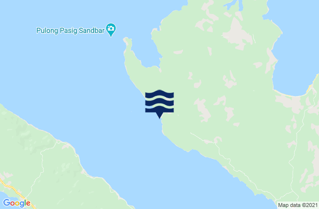 Mapa da tábua de marés em Santa Cecilia, Philippines