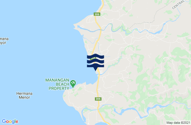 Mapa da tábua de marés em Santa Cruz, Philippines