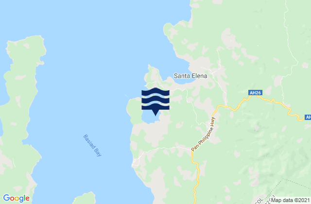 Mapa da tábua de marés em Santa Elena, Philippines