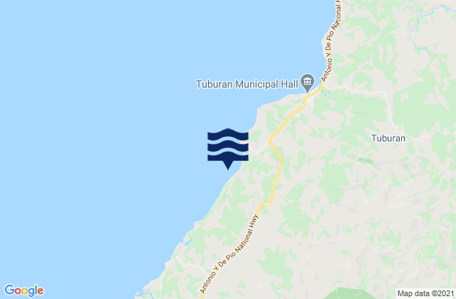 Mapa da tábua de marés em Santa Nino, Philippines