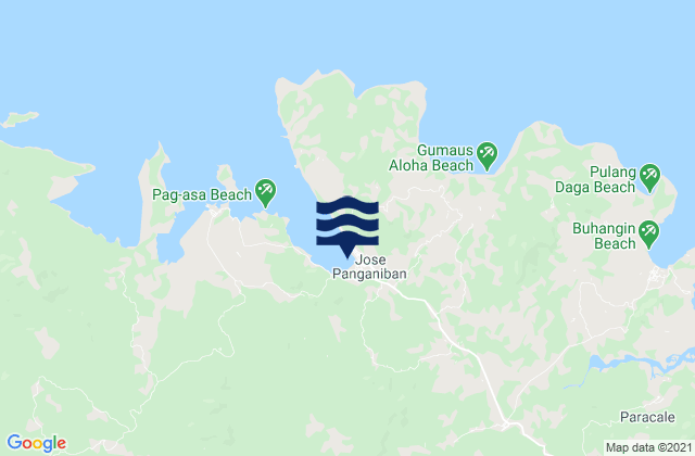 Mapa da tábua de marés em Santa Rosa Sur, Philippines