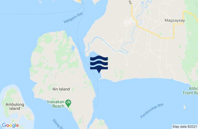 Mapa da tábua de marés em Santa Teresa, Philippines