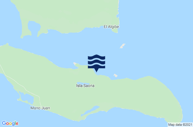 Mapa da tábua de marés em Saona Isla, Dominican Republic