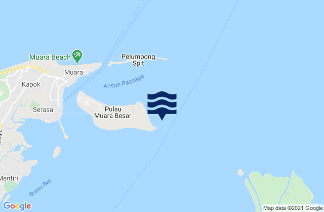 Mapa da tábua de marés em Sapo Point (Brunei Bay), Malaysia