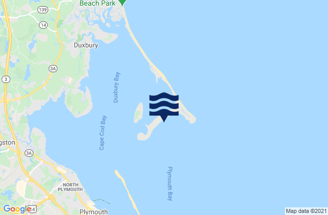 Mapa da tábua de marés em Saquish Beach, United States