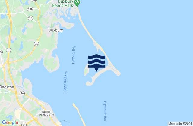 Mapa da tábua de marés em Saquish Neck, United States
