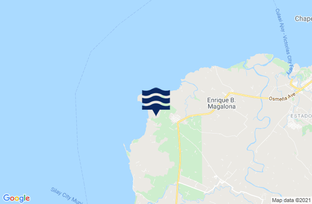 Mapa da tábua de marés em Saravia, Philippines