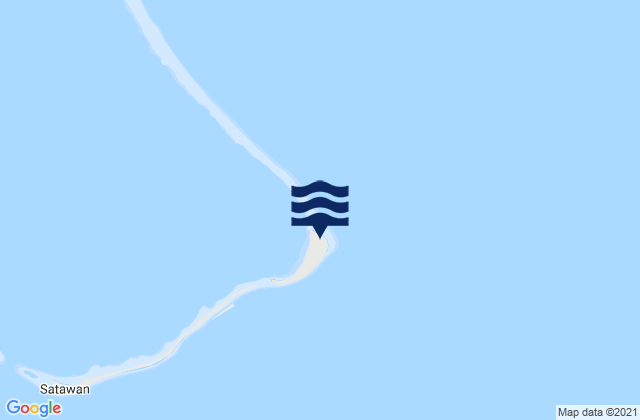 Mapa da tábua de marés em Satowan, Micronesia