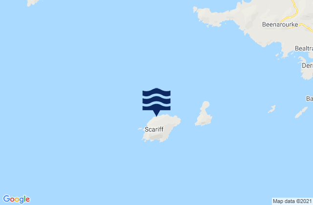 Mapa da tábua de marés em Scariff Island, Ireland