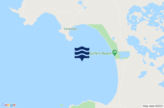 Mapa da tábua de marés em Sceale Bay, Australia