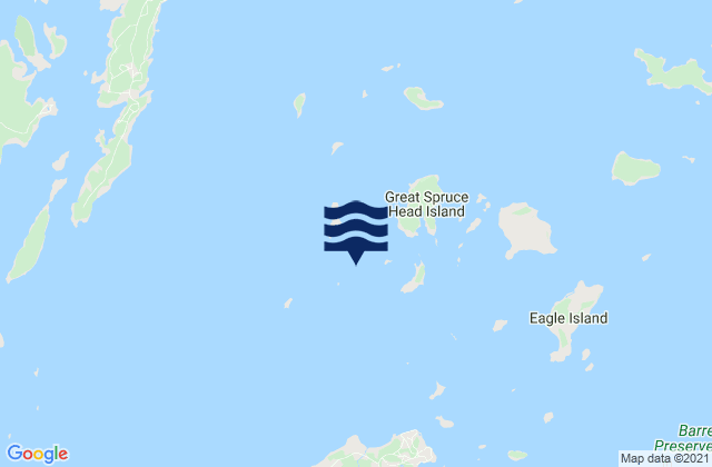 Mapa da tábua de marés em Scrag Island 0.3 nautical mile SW of, United States