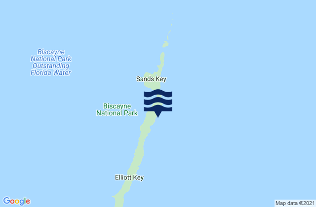 Mapa da tábua de marés em Sea Grape Point Elliott Key, United States