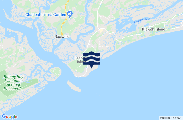 Mapa da tábua de marés em Seabrook Beach, United States