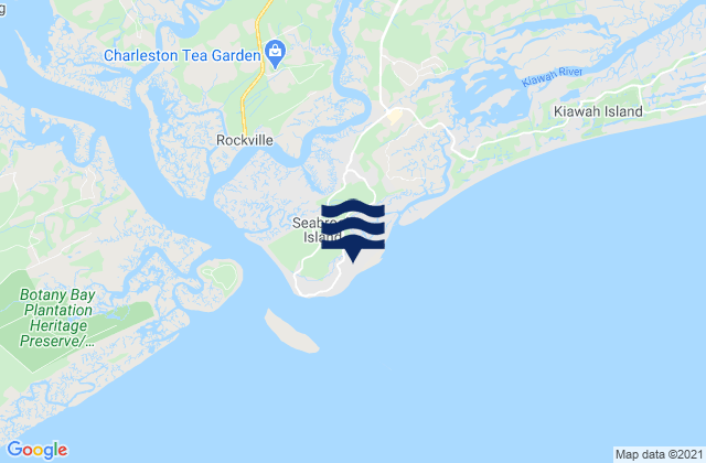 Mapa da tábua de marés em Seabrook Island, United States