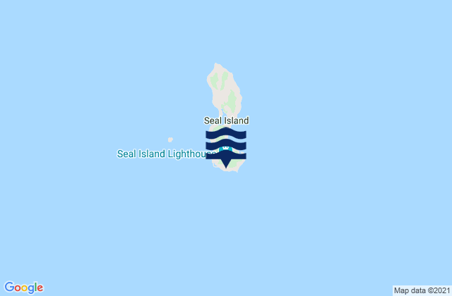 Mapa da tábua de marés em Seal Island, Canada