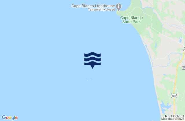 Mapa da tábua de marés em Seal Rock, United States