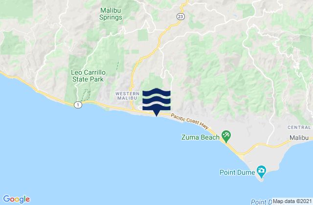Mapa da tábua de marés em Secos, United States