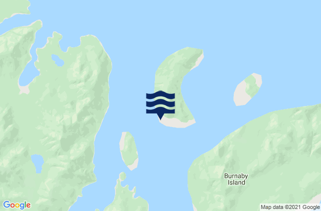 Mapa da tábua de marés em Section Cove, Canada