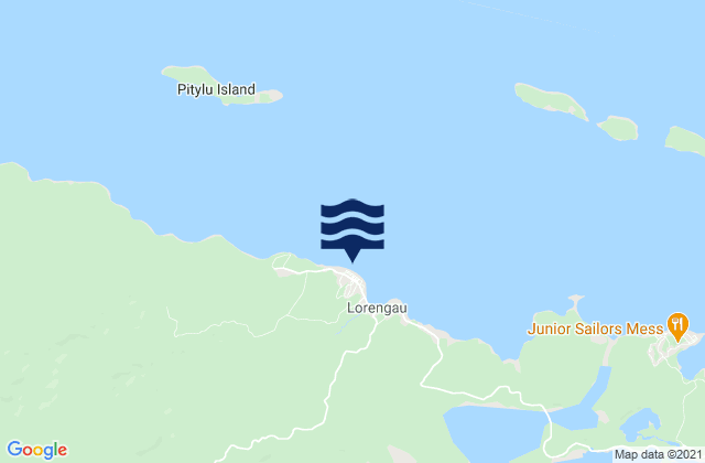 Mapa da tábua de marés em Seeadler Harbour, Papua New Guinea