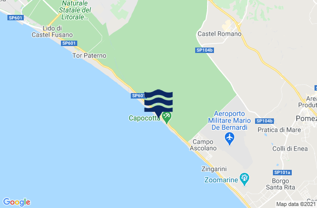 Mapa da tábua de marés em Selcetta, Italy