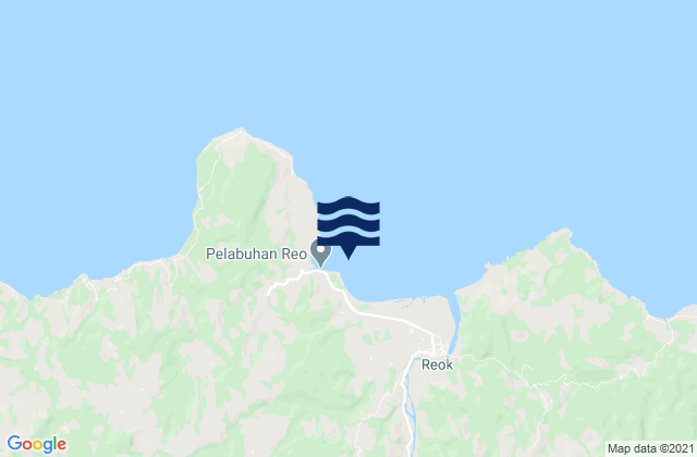Mapa da tábua de marés em Sengari, Indonesia