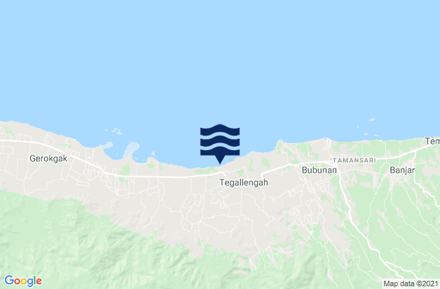 Mapa da tábua de marés em Sepang, Indonesia
