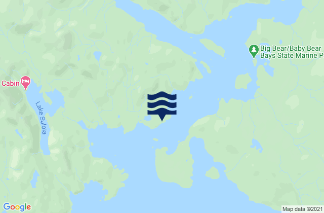 Mapa da tábua de marés em Sergius Narrows, United States