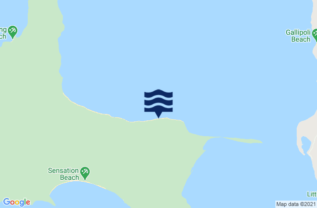 Mapa da tábua de marés em Seven Mile Beach, Australia