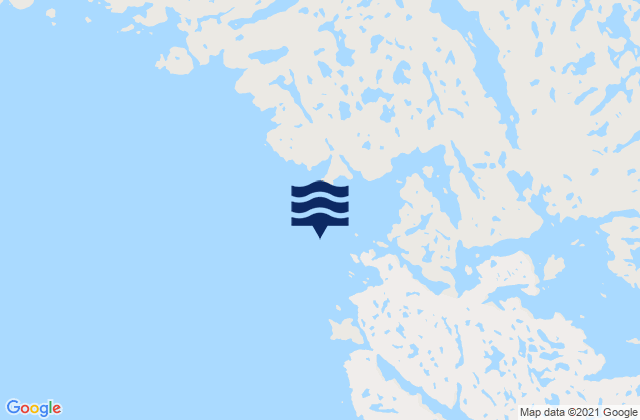 Mapa da tábua de marés em Severn Harbour, Canada