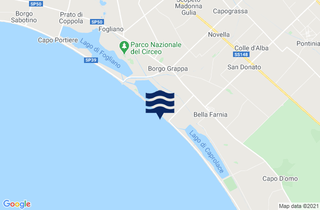 Mapa da tábua de marés em Sezze Scalo, Italy