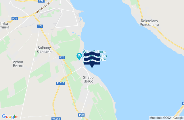 Mapa da tábua de marés em Shabo, Ukraine