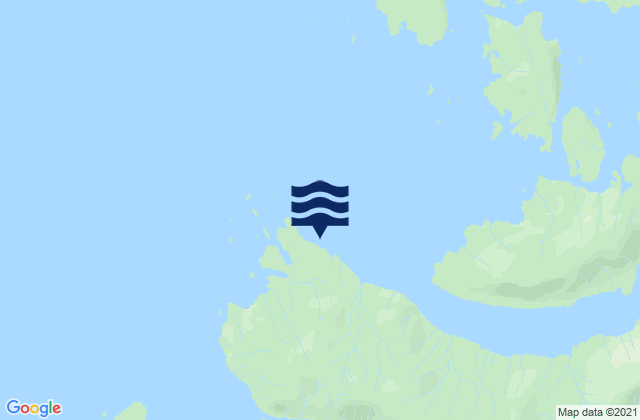 Mapa da tábua de marés em Shakan Bay Entrance, United States